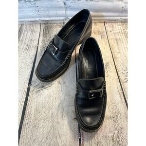 COLE HAAN Women’s Leather Loafers with a Block Heel / Size: 7